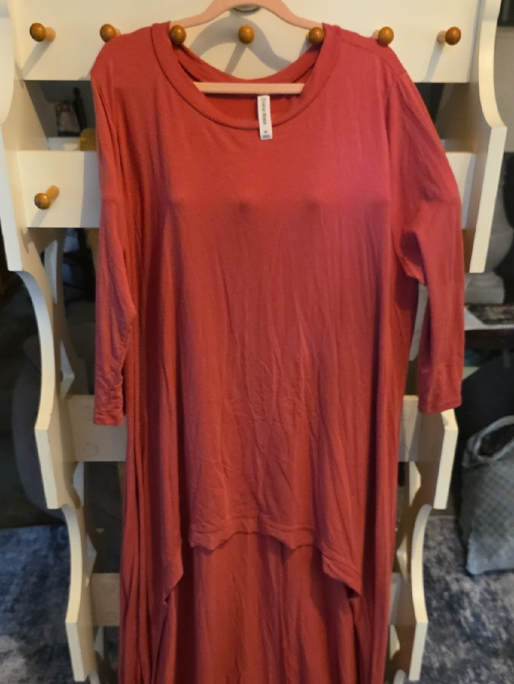 ZENANA Premium Long Rust-Colored Flowy Maxi Cover Up